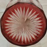 Old Baccarat crystal decanter with grape vine leaf decor