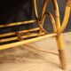Table basse design en bambou et bois tressé des années 70