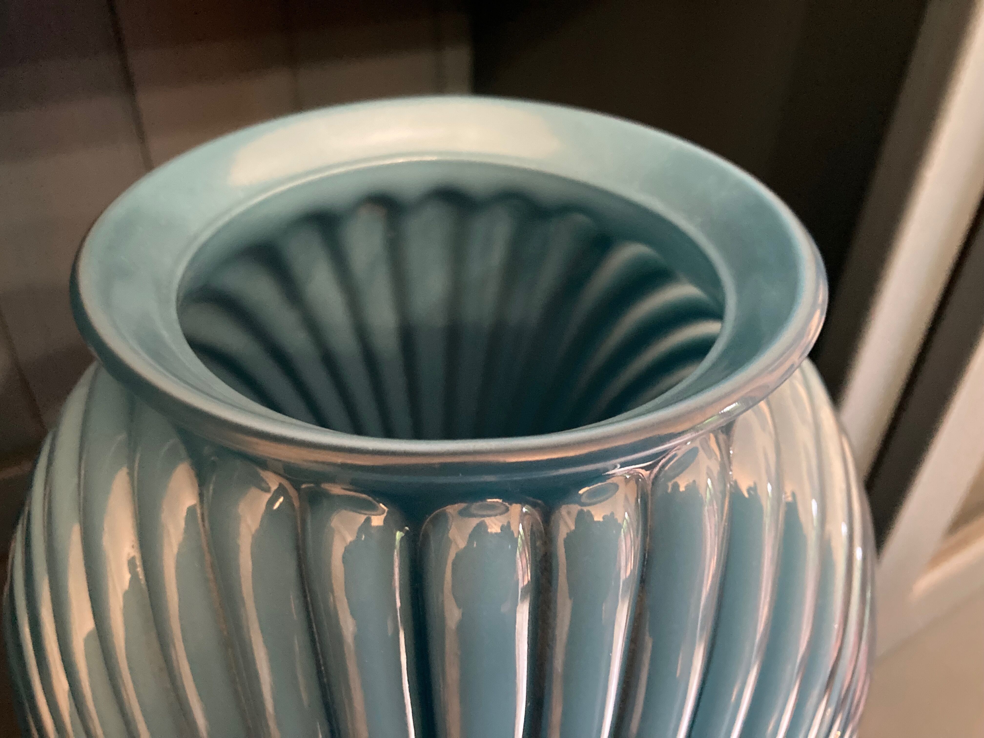 Opalescent Vase art deco hanch Hocking