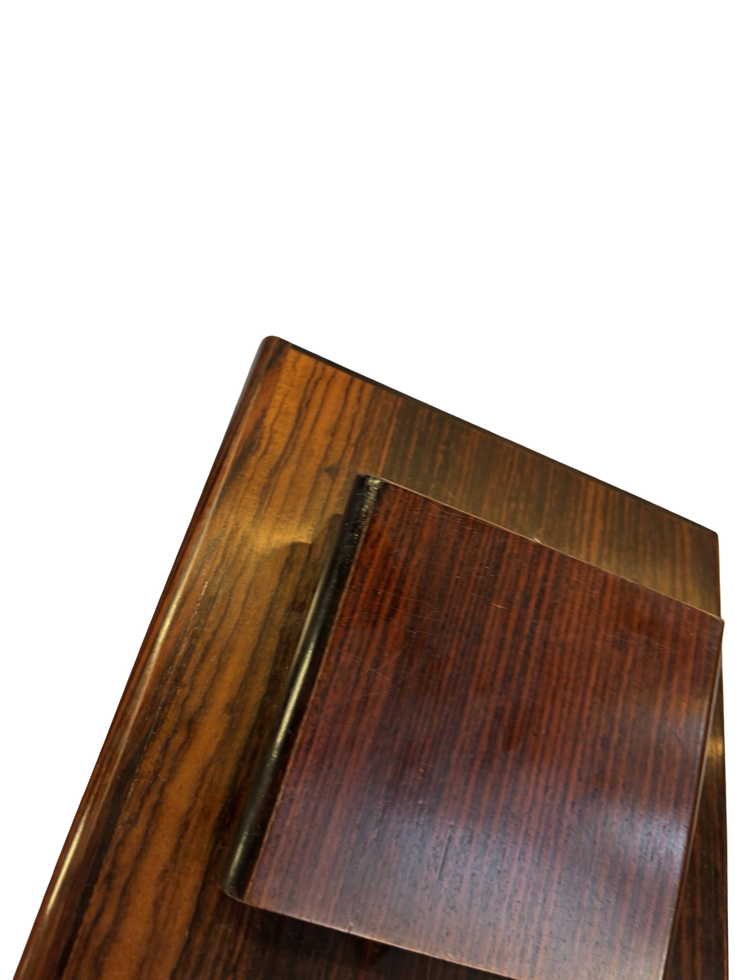 Vintage plant table small side table with rosewood tiles