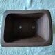 Rectangular cascade bonsai pot unglazed ceramic