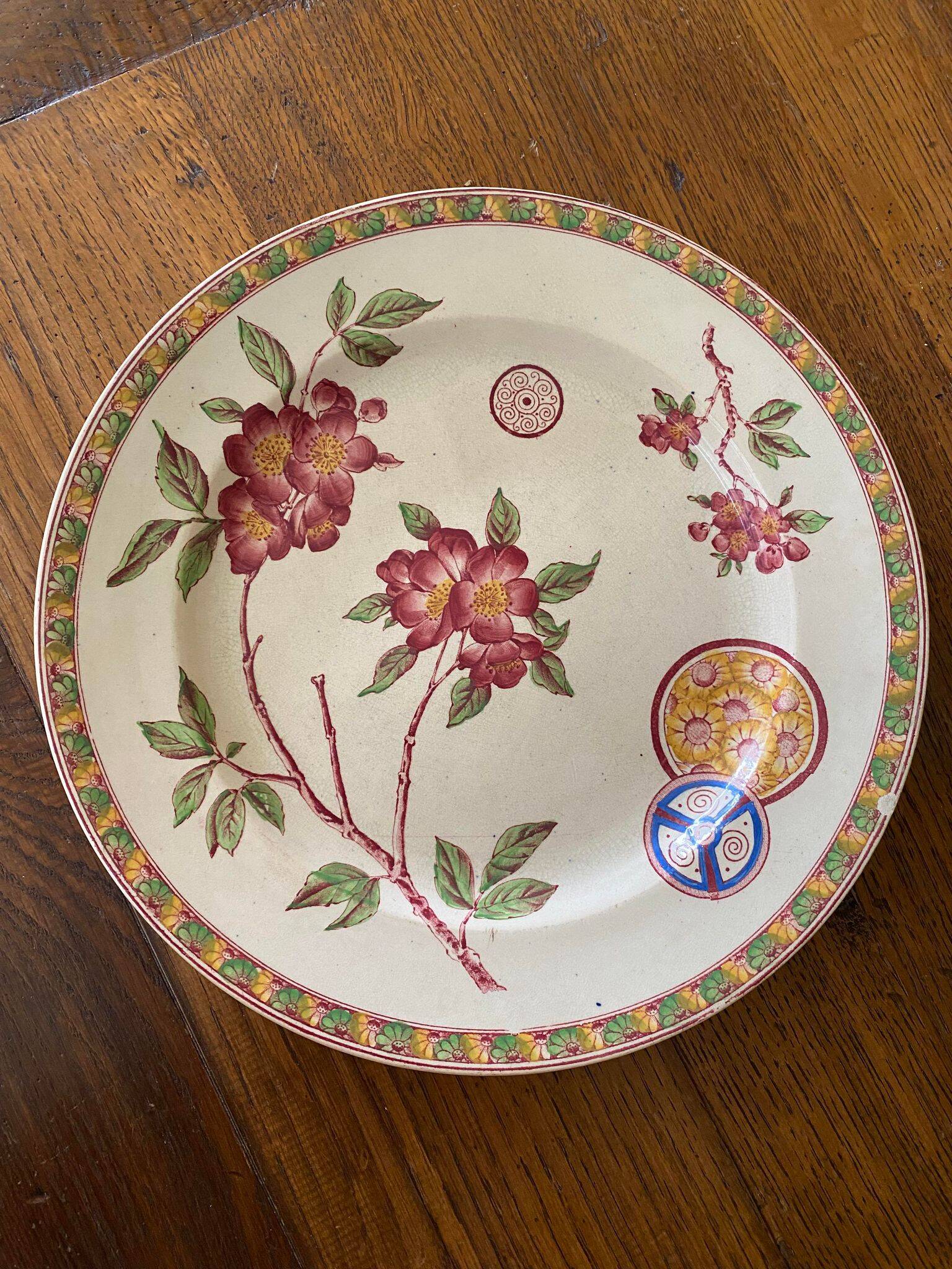 Iron earth plate Vermont English earthenware Hanley