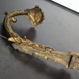 Brass floral coat hook