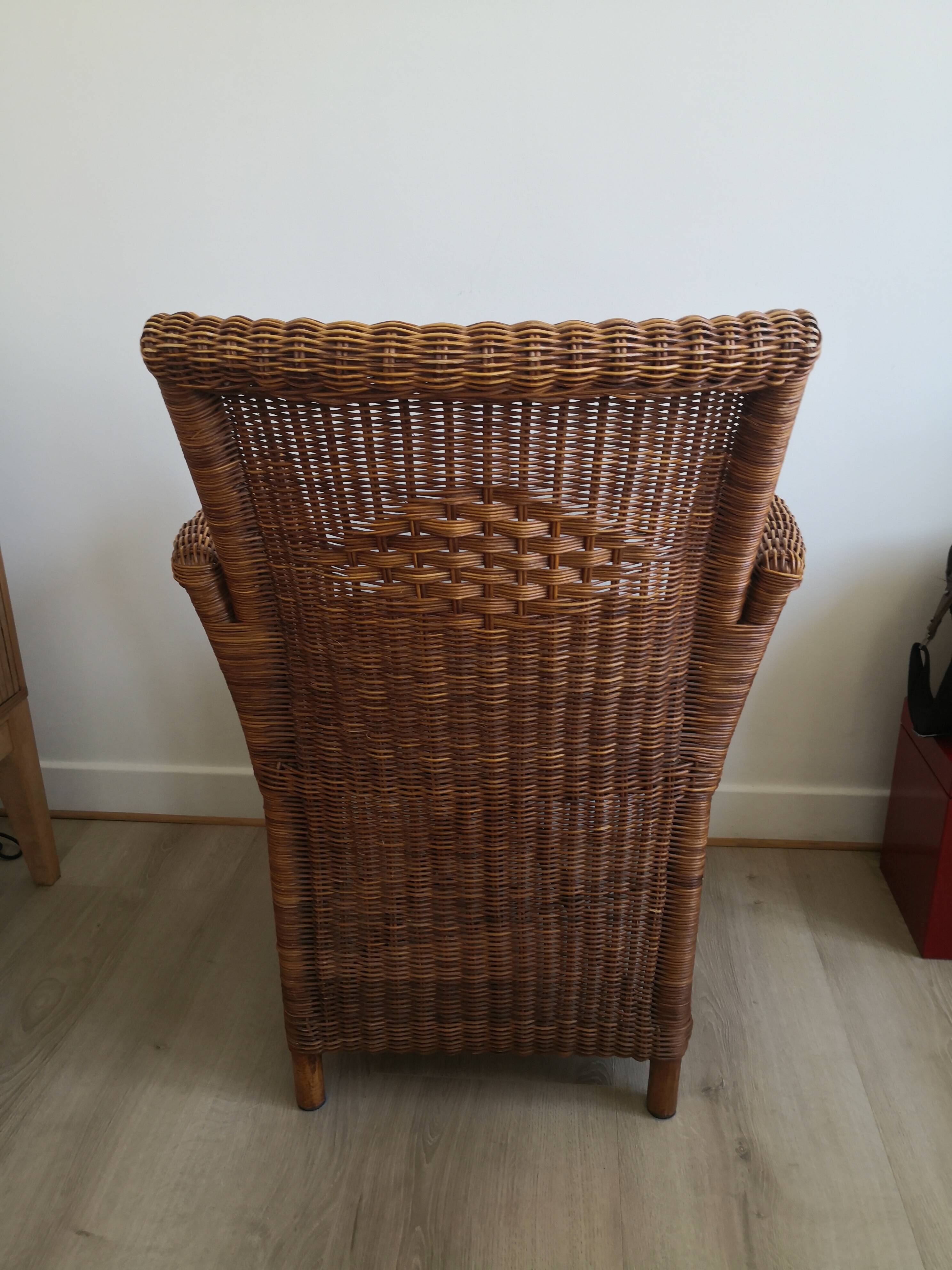 Rattan armchair