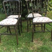 4 Napoleon chairs, orchestra chairs