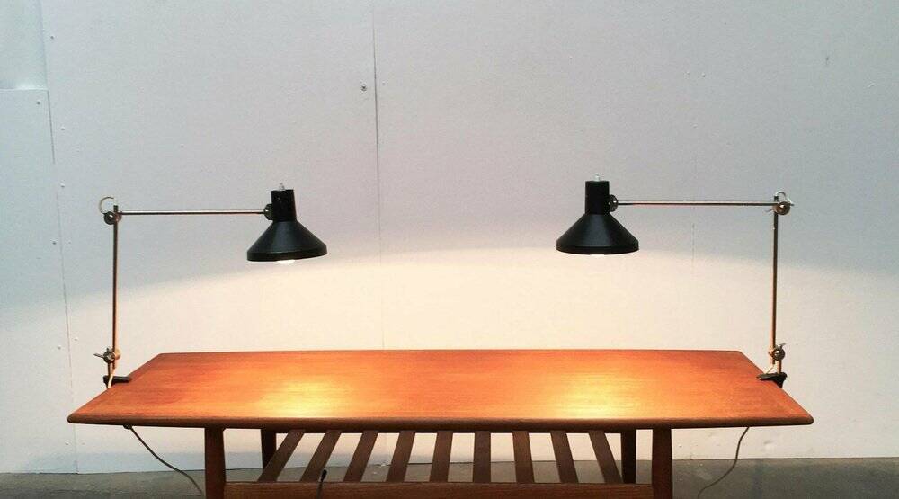 Mid-century table clamp lamp model no. 2002 by Elux, 1960s, set of 2.