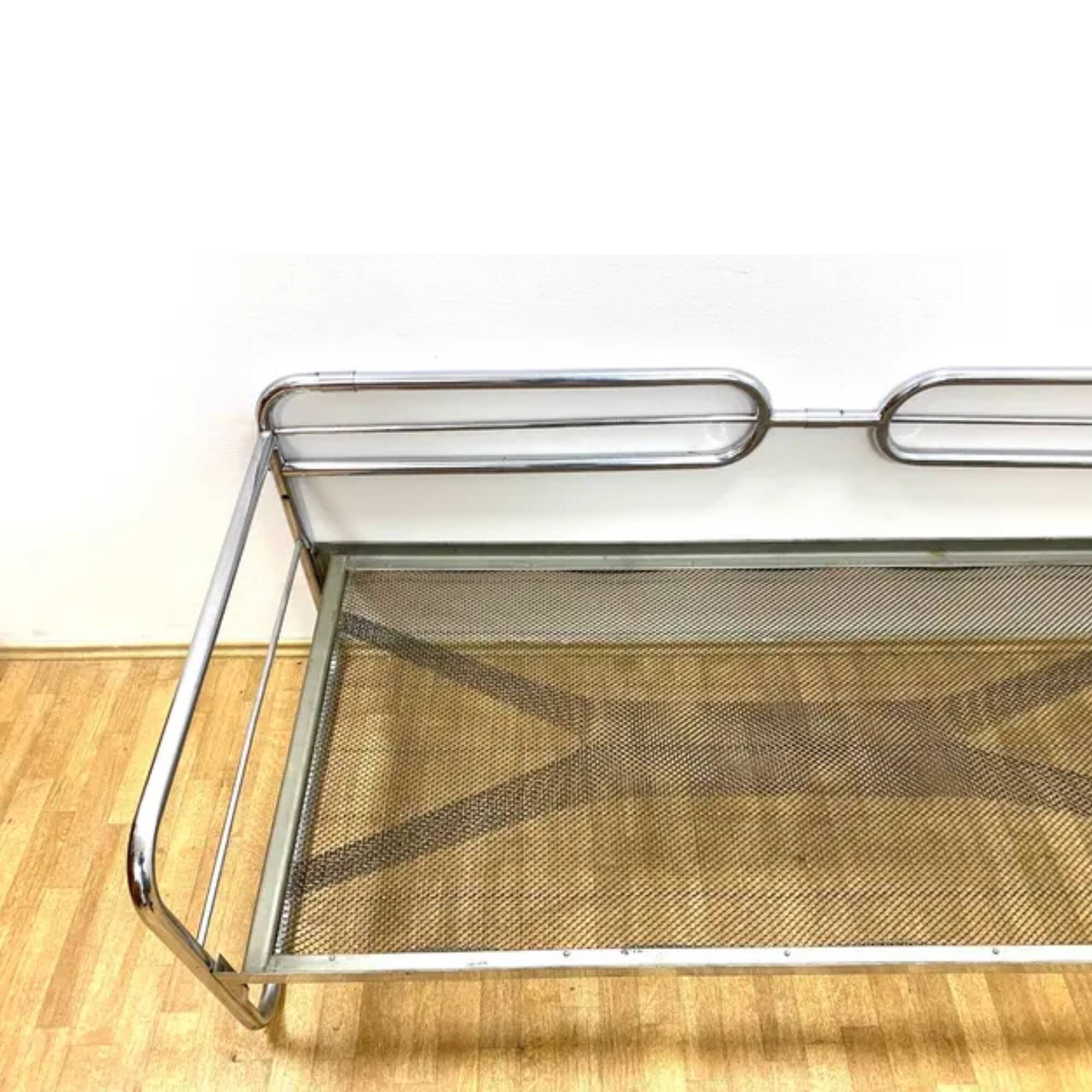 Canapé chromé Bauhaus par Slezák, Tchécoslovaquie, années 1930