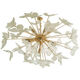 Transparent butterfly murano glass sputnik oval chandelier