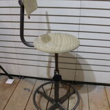 2 Vintage bar stools - adjustable height