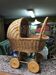 Wicker cradle on wheels by Leipold