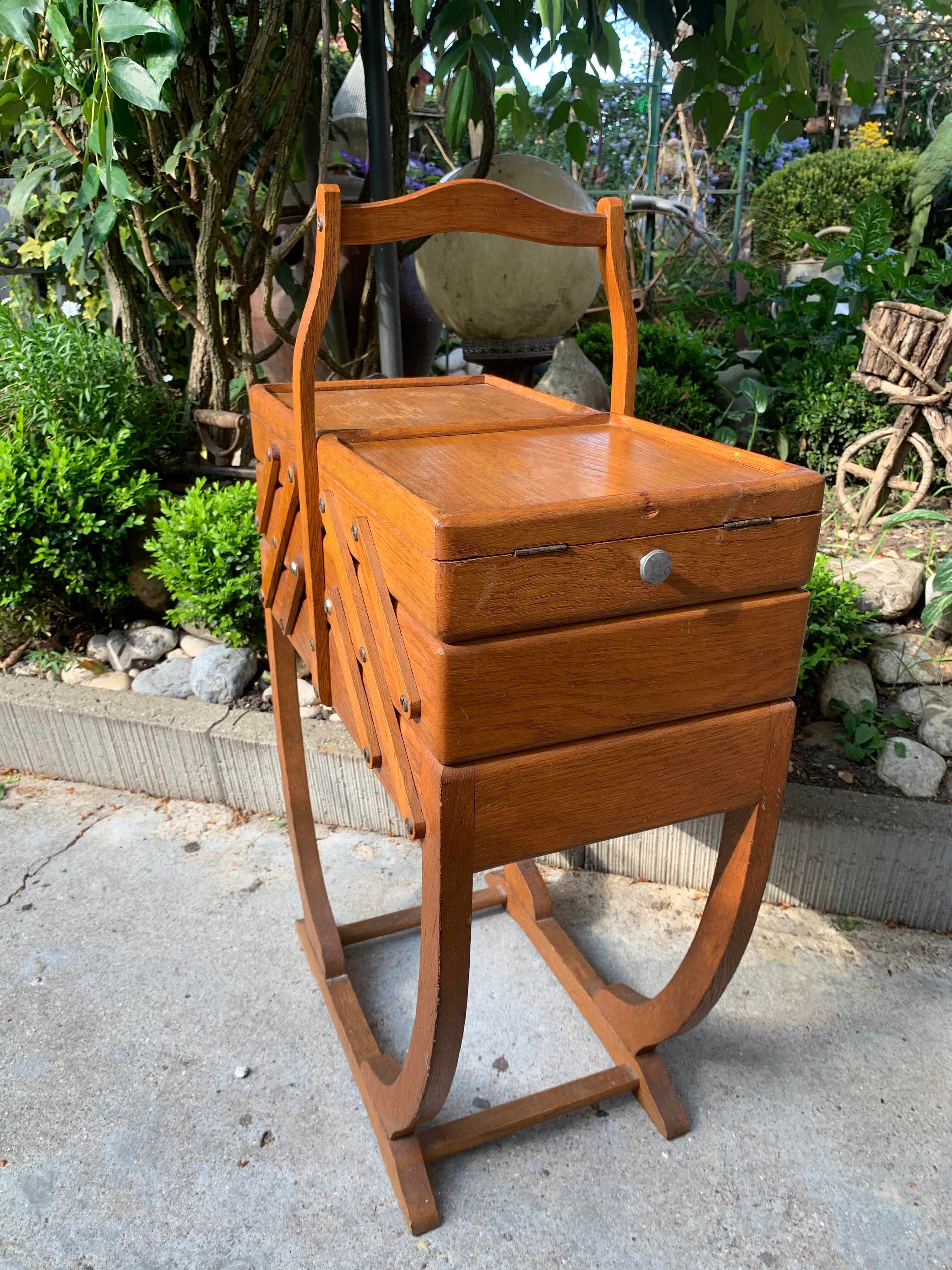 Art Deco sewing basket