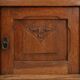French Art Deco Nightstand in Oak with Pink Marble Top, 1930s