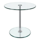 1970s 1980s Coffee Table Side Table in Chrome and Glass Space Age Design