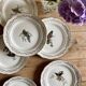 Set of 6 vintage flat plates, model Moineaux de Paris de Gien