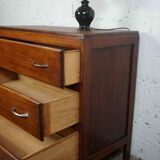 vintage 50s chest of drawers with three drawers and compass feet