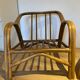 Pair of vintage rattan bamboo armchairs