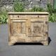Old wooden sideboard, wooden furniture, brutalist storage furniture