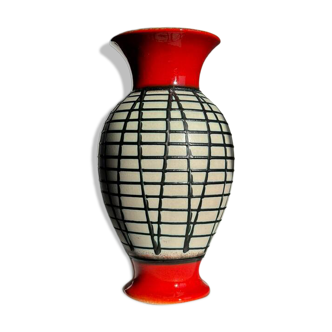 Vintage rare carstens modernist fat lava west german glazed vase