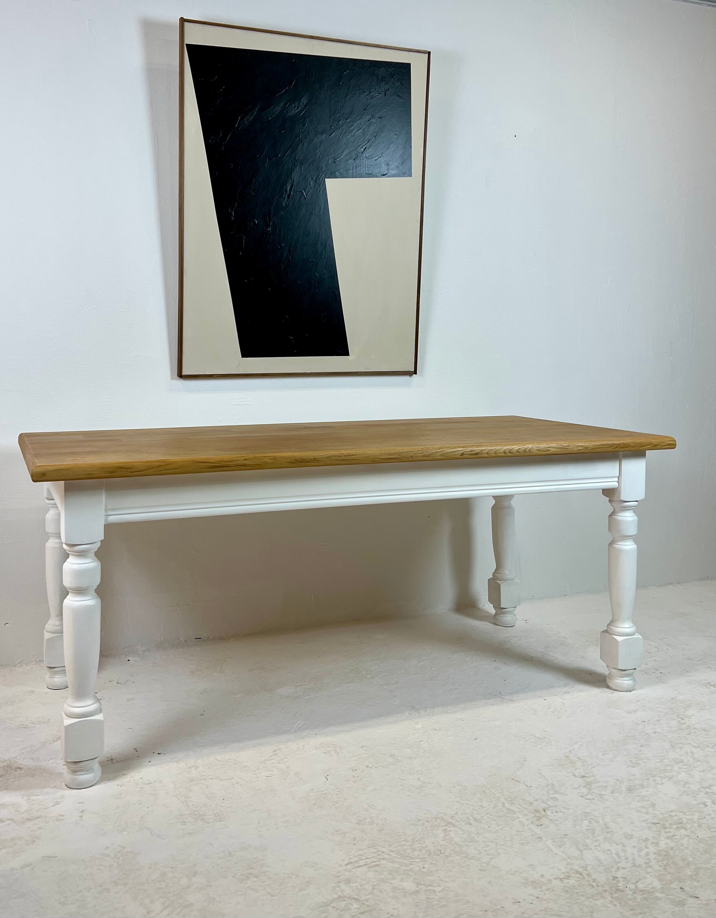 Ivory white base farmhouse table