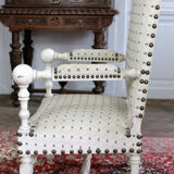 Pair of Louis XIII style armchairs from the 19th century