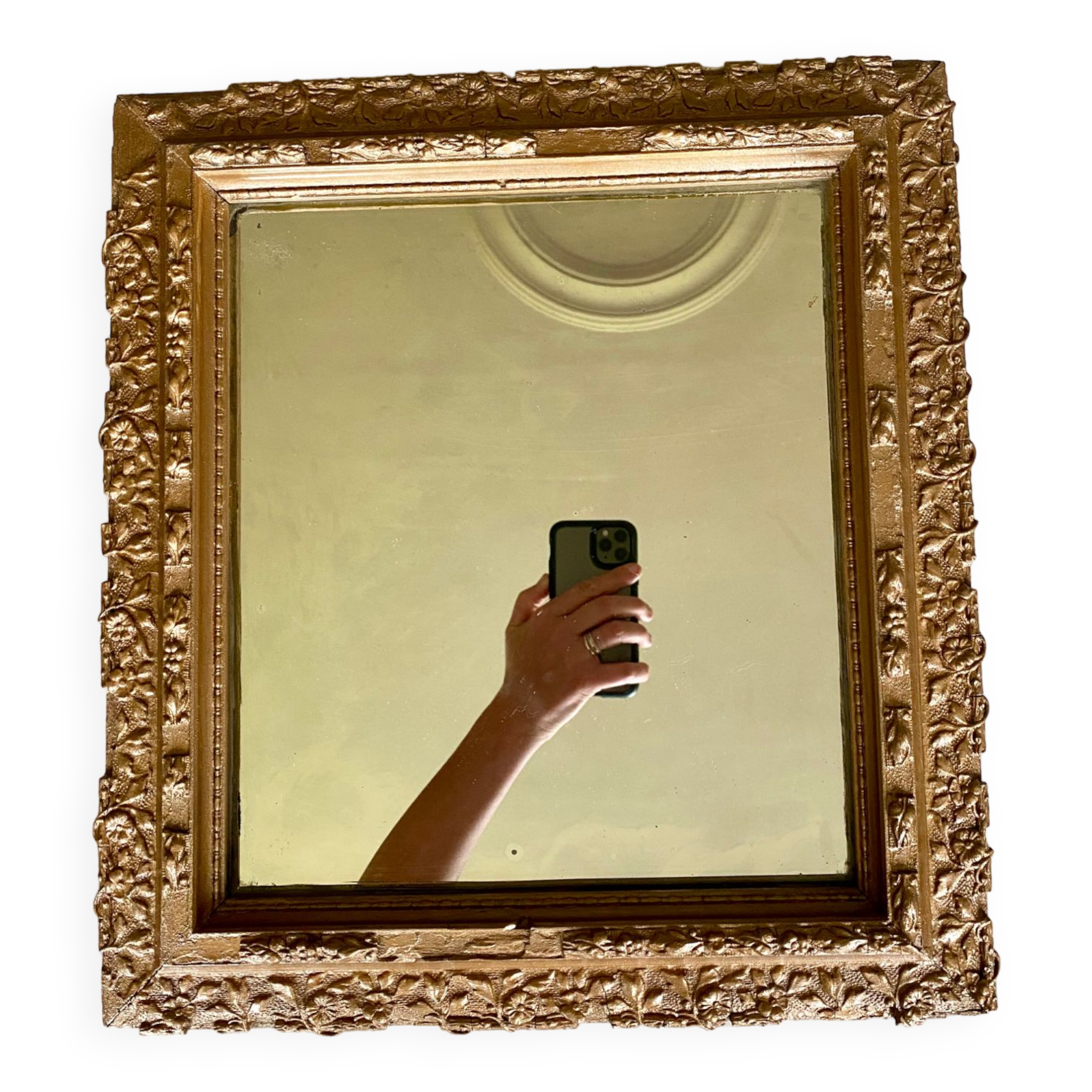 Ancien miroir doré début XXEME