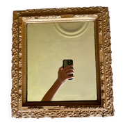 Ancien miroir doré début XXEME