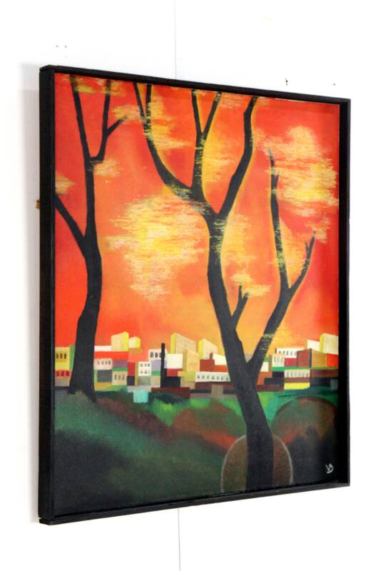 Painting 'Aftenrode' - mid century modern / 70's abstract