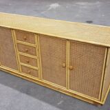 Rattan sideboard 1970
