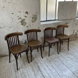 Set of 4 wooden bistro chairs