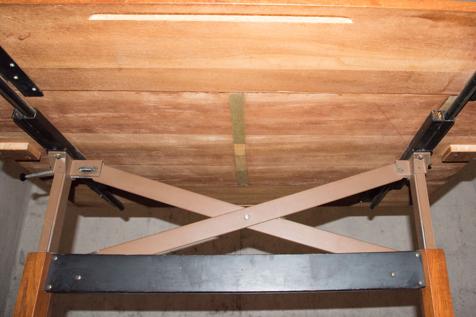 Table basse transformable teck années 60
