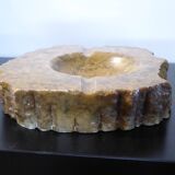 Imposing vintage alabaster ashtray