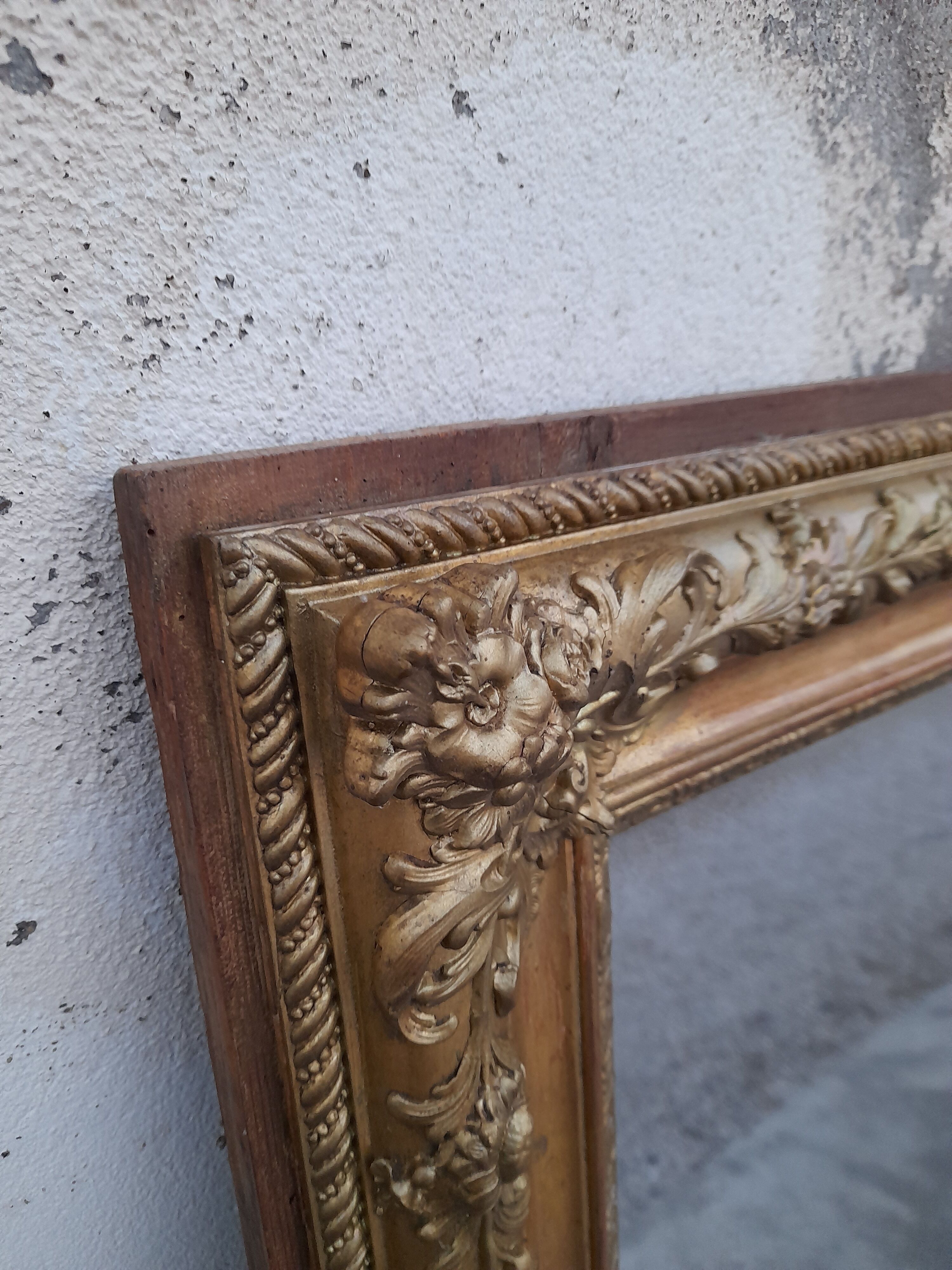 Miroir doré époque restauration 125x92