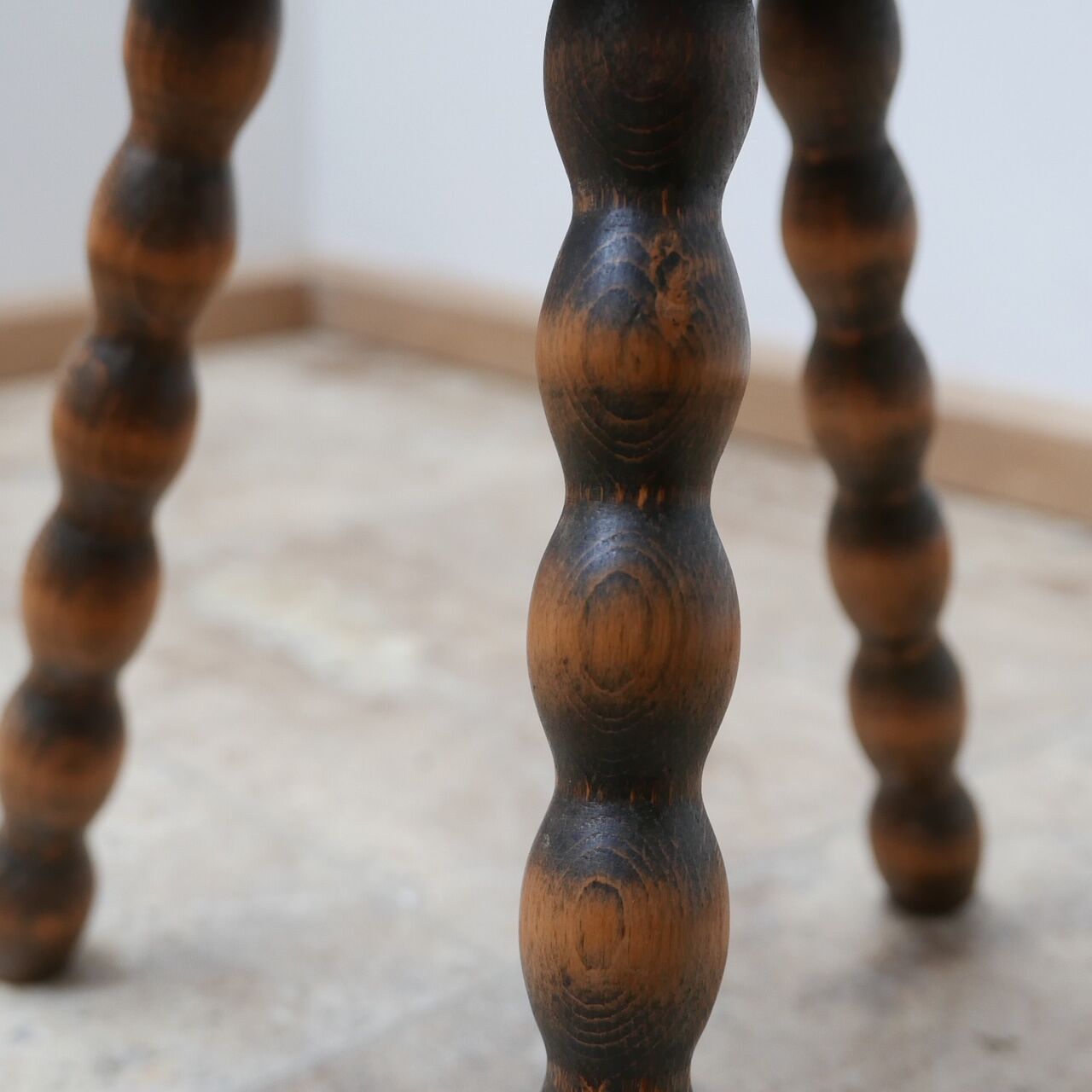 French mid-century bobbin stool