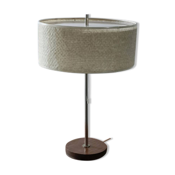 Teak and fiberglass lamp