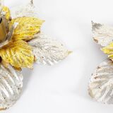 Set of two medium size painted Italian Florentine wall lights