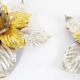 Set of two medium size painted Italian Florentine wall lights