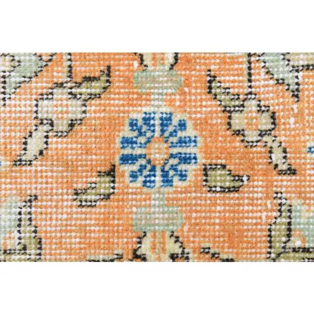 Vintage Turkish Oushak Handmade Wool Rug 111x195