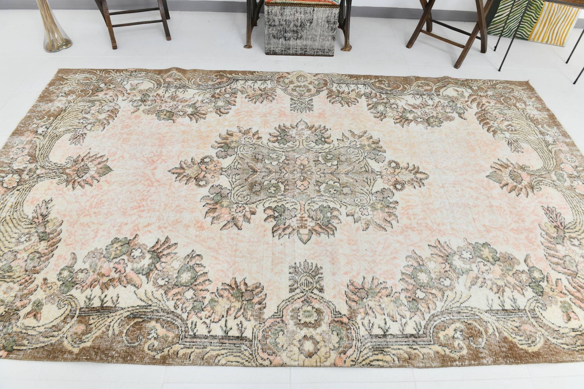 Tapis persan vintage classique 6x10, 179x303 cm