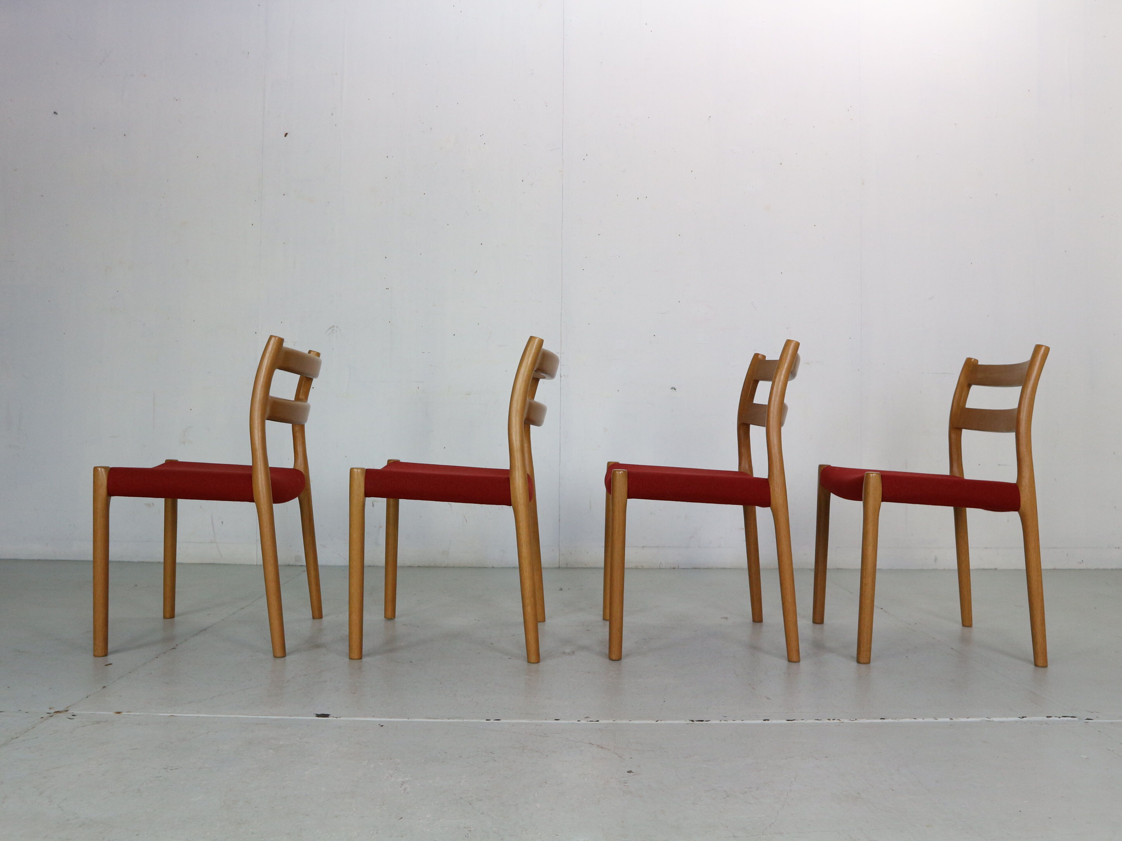 4 chairs model 84 by Niels Otto Moller for Højbjerg, Denmark 1970s