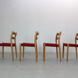 4 chairs model 84 by Niels Otto Moller for Højbjerg, Denmark 1970s
