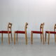 4 chaises modèle 84 de Niels Otto Moller pour Højbjerg, Danemark années 1970