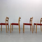 4 chairs model 84 by Niels Otto Moller for Højbjerg, Denmark 1970s