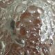 Ceiling light in molded glass bubbled with its grip support