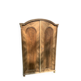 Armoire hongroise vintage en bois marron à deux portes, fin XIXe