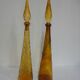 Italian "bumpy" brown glass decanter