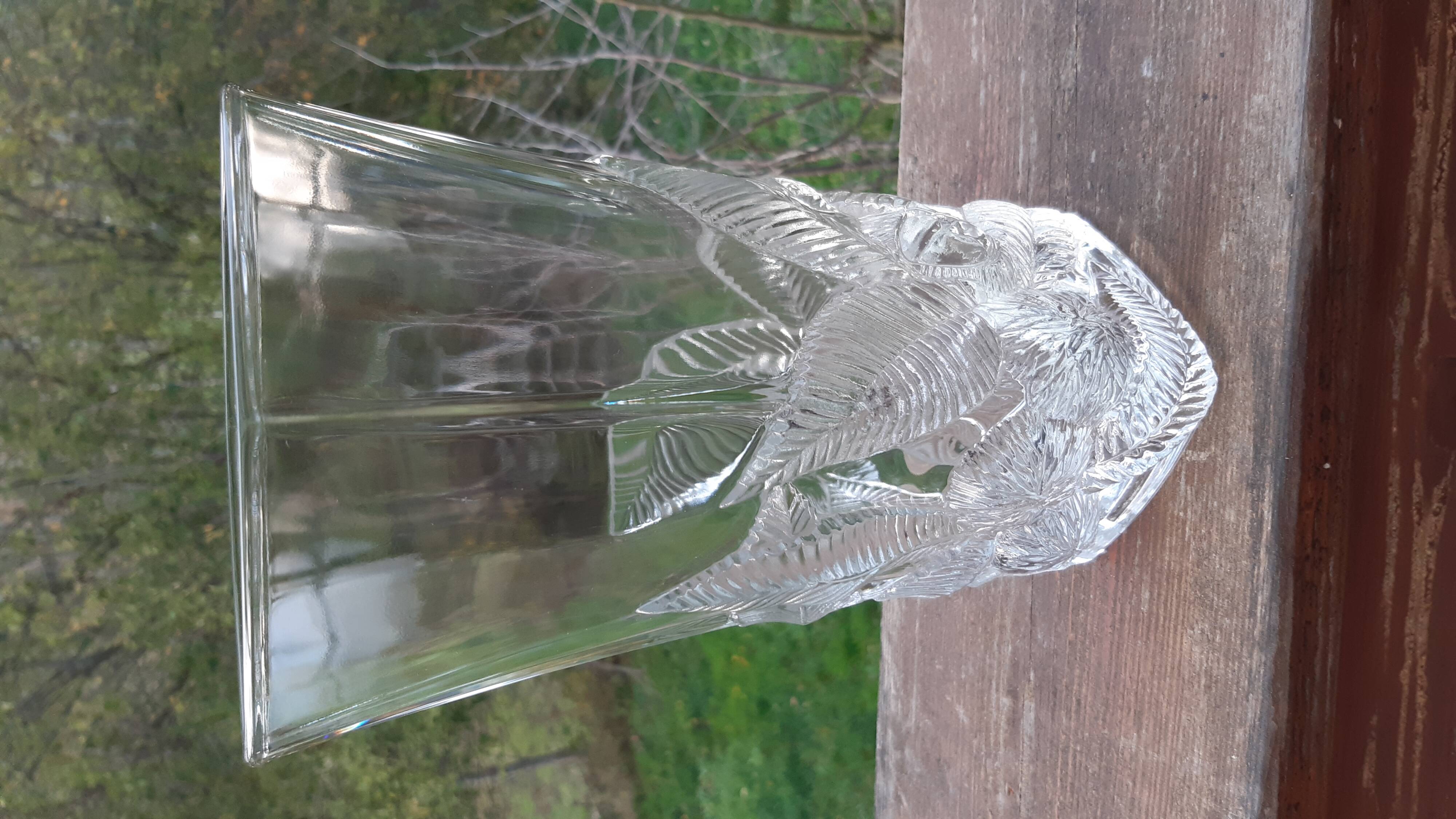 Vase glass pressed 1950