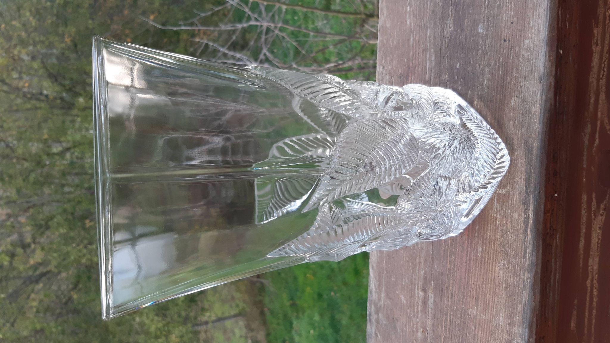Vase verre pressé 1950