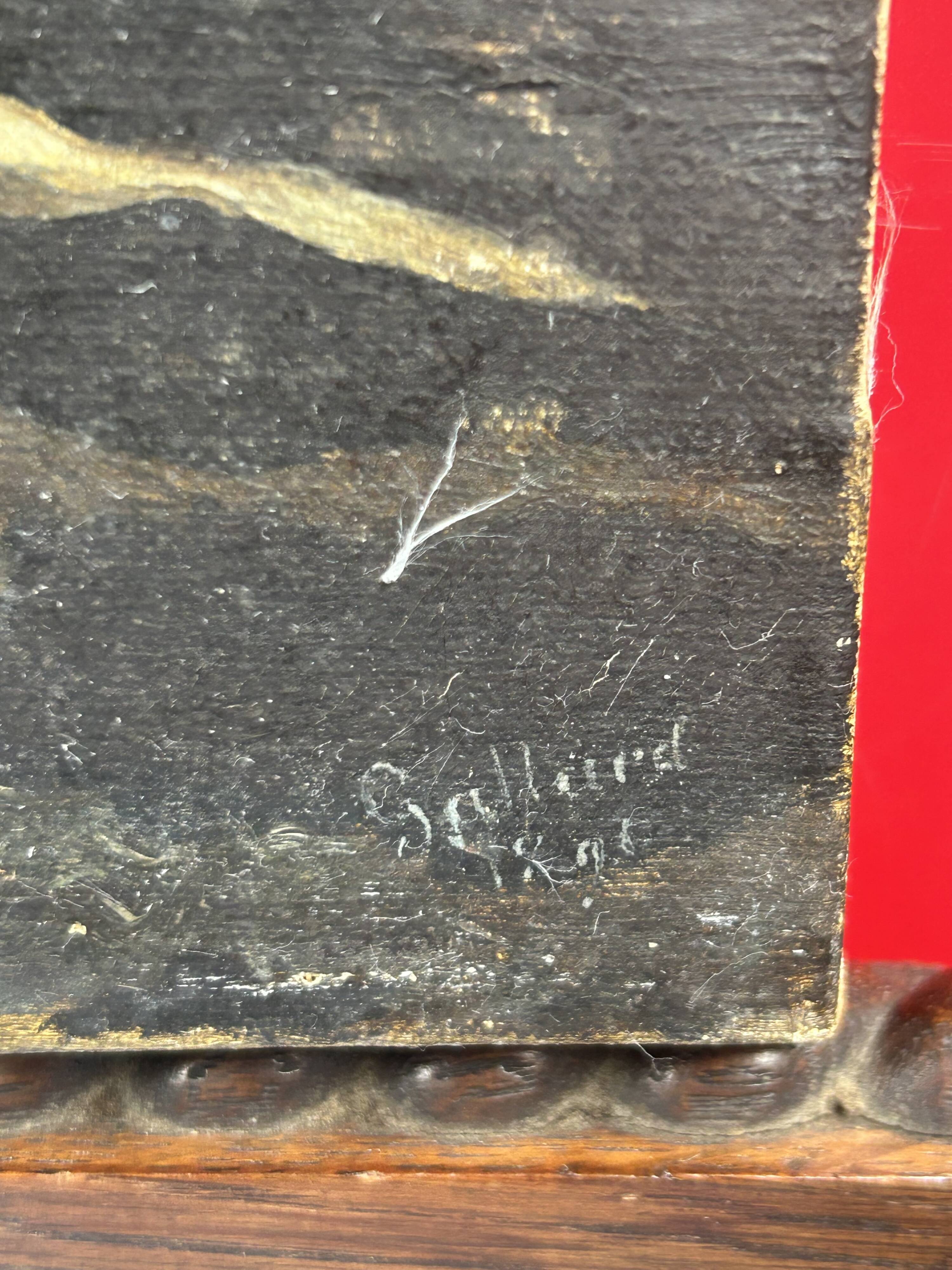 Oil on canvas "Côte Bretonne" signed Gallard - 19th century