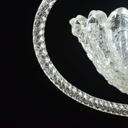 Charming Art Deco Barovier & Toso pendant light chandelier Murano glass, 1950s