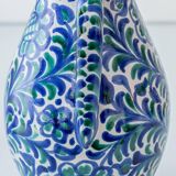 Fajalauza ceramic table lamp with hand-woven shade, Granada, Spain.